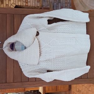 Aran Isles knit Sweater. White